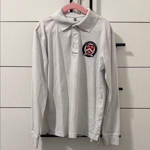 Stratford White Long Sleeve Polo Shirt